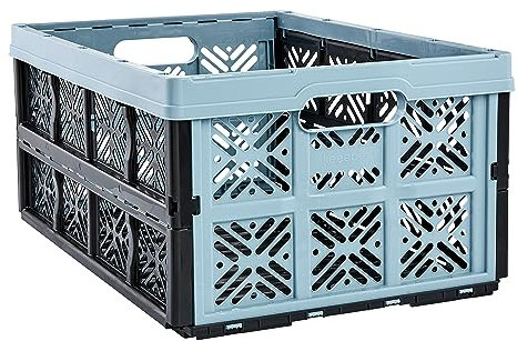 keeeper Stabile Klappbox Ida, Stabiler Kunststoff (PP), 48 x 35 x 23 cm, 32 l, Nordic Blue