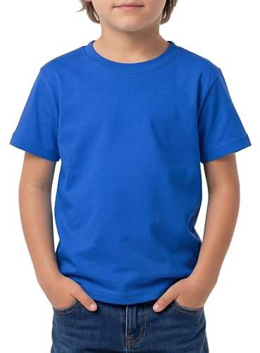 Love My Fashions Kids Value Weight Crew Neck Plain T-Shirt Short Sleeve Casual Tees for Boys Cotton Tops for Children