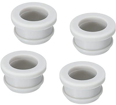 sourcing map 4Pcs Snap Rubber Grommet Hole Plug Mount Dia 19mm ID 15mm H 14mm Seal Anti-Scratch for Electrical Box Cable Pipe Grey