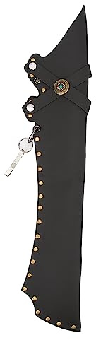 RiToEasysports Carquois de Flèche de Tir à l'arc, 20 Flèches Légères Tenant Le Support de Flèche de Tir à l'arc en Cuir pour Le Ciblage de Chasse sur Le Terrain (Noir)