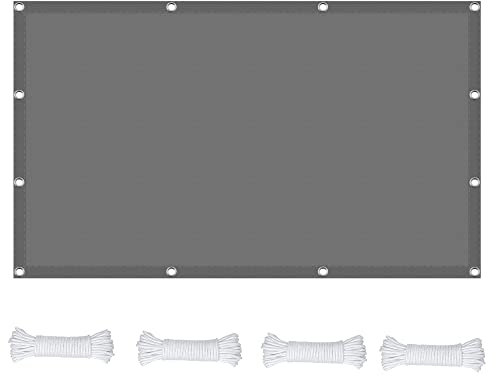 Vela Ombreggiante Tenda a Vela 1.4 x 2 m Protezione Raggi Uv Vela Ombreggiante per Esterni, Terrazza, Giardino, Prato, Grigio Chiaro