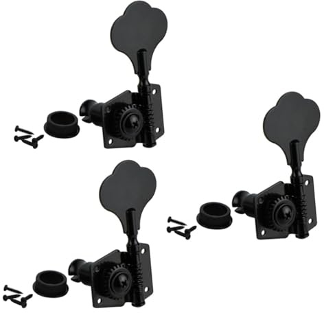 Supvox 3stücke Tuning Pegs Bassgitarre Hochwertige Linke Stimmmechanik Robustes Design Vollständiges Saiten-bassgitarre Für Präzise Stimmung Und Einfache Installation