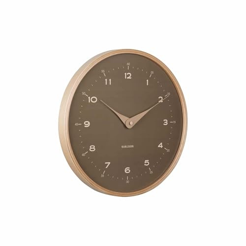 Karlsson Wanduhr Osado Dome - Grün - Ø30cm | Rund - skandinavisch - Sperrholz - Wanduhr Modern Wohnzimmer - Wanduhren
