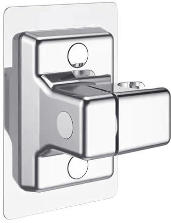 1 soporte para alcachofa de ducha plateado, accesorio de ducha sin perforación, soporte de repuesto para cabezal de ducha ajustable