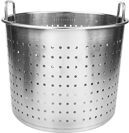 TOPBATHY Marmite à Écrevisses En Acier Inoxydable 30 Passoire Intégrée, Seau Inox Anti-fuite, Résistant Et Polyvalent, Pour Fruits De Mer, Cuisson Et Égouttage, Usage Familial Et Professionnel