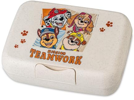 Koziol Fiambrera Candy L Grow Paw Patrol con bandeja separadora, plástico Organic Moon