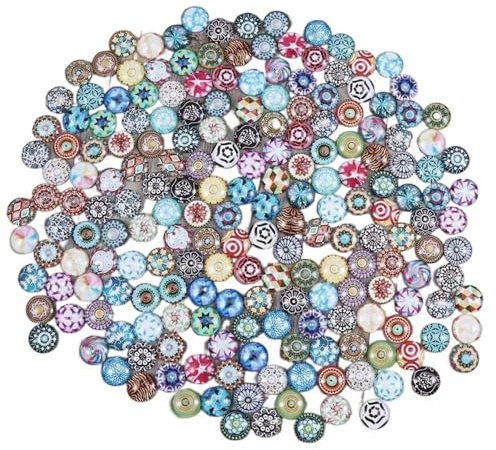 Mosaique Carrelage 100 pièces verre mosaïque mixte coloré rond carreaux de mosaïque perles bricolage artisanat autocollants verre mosaïque fournitures for Scrapbook Tesselles Mosaique