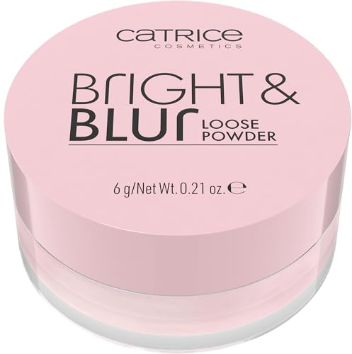 Catrice Bright & Blur Loose Powder, Nr. 010, Pink, aufhellend, weichzeichnend, natürlich, für trockene Haut, vegan, ohne Alkohol, ohne Konservierungsstoffe, ohne Parabene, 3er Pack (3x4.8g)