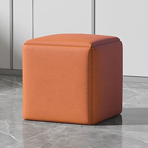 Cube Nesting Ottoman Sofa Chair - 5 in 1 Stapelhocker Technologie Tuch Quadratisch Ottomane Fußhocker mit Lenkrollen für Wohnzimmer Esszimmer