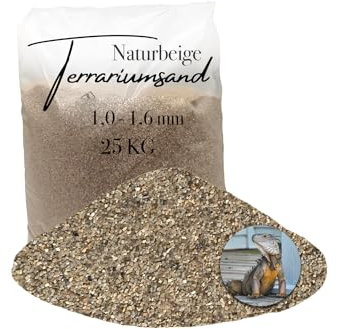 Aquagran 25 kg Terrariensand Terrariumsand Terrarienkies beige Ocker 1,0-1,6 mm