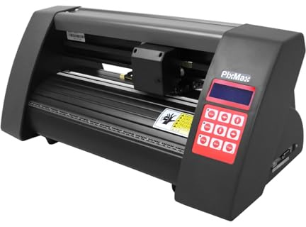 Vinyl Cutter 20 inch Plotter Machine Sign Sticker Decal Printer Cutting Business Tool 800mm/s Speed Optical Eye Laser Guide SignCut Pro Graphic Design Software LED Screen 10.8 Cutting Width