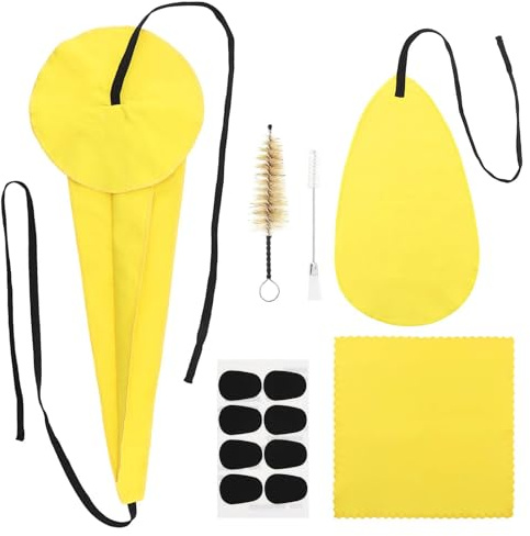 Alto Tenor Soprano Saxophone Cleaning Swab Kit, Microfiber Cleaning Cloth with Mouthpiece Cushions for Sax and other Wind & Woodwind Strument, Clarinet Flute Trumpet Cleaning Kit, Mouthpiece Brush