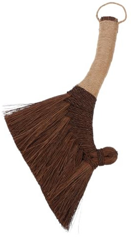 ABOOFAN Scopa Portatile in Paglia Scopa Piccola Setole Morbide Spazzola Naturale per Rimozione Polvere Adatta per Scrivania Tavolo e Pulizia Angoli