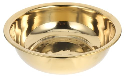 KONTONTY Cuenco Acero Inoxidable Grueso Multifunción Para Mezclar Lavar Verduras y Remojar Pies Cubeta Redonda Cocina Hogar Segura y Fácil Limpieza