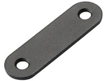 OMIDEAS 20 x Placas de unión planas (56 x 16 x 2) – Conector recto para reparación, fijación y unión, soporte de estante, acero inoxidable negro