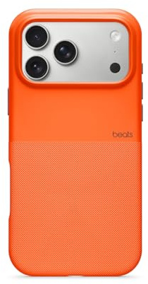 Beats Funda Reforzada con MagSafe, Control de cámara, Resistente a caídas y arañazos, Textura Mate e Interior de Microfibra para iPhone 17 Pro MAX - Naranja Sierra