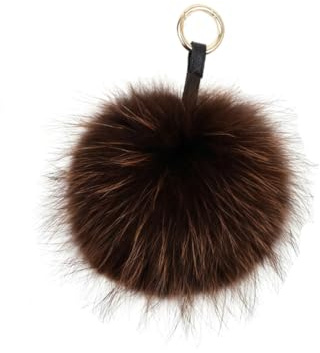 SMTCM Pom Pom Schlüsselanhänger 1 Stück Plüsch Bommel Anhänger Fellball Ornament Fellpompon Taschenanhänger Plüschbälle Fellbommel für Mädchen Damen Handtasche Auto Handy Schlüssel Dekoration