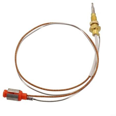 Sensor de termopar de gas, cabeza de tornillo de cobre para quemador de gas Sabaf, cocina integrada, dispositivo de seguridad de llama de repuesto (aguja corta de 40 cm)