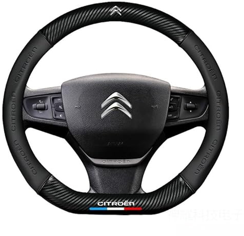 Coprivolante Auto in Pelle per Citroen C3 2002-2020 2021 2022 2023 2024 2025, Copri Volante Copristerzo Traspirante e Antiscivolo Copertura Volante Accessori Auto Interno,D