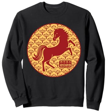 Nouvel an Chinois 2026 Année du Cheval de feu Signe du Zodiaque Sweatshirt