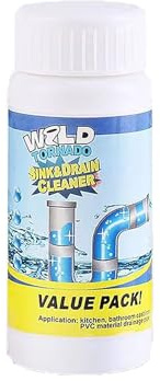 Potente Limpiador De Fregadero Y Desagüe,Polvo De Drenaje Y Fregadero Sin Obstrucciones,Desatascos Elimina Olores,Adecuado Pare Tuberías,Alcantarillas,100G