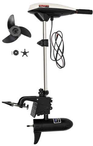 Elektro Aussenborder 660W 12V, 66LBS / 30KG Schub, 5+2 Gänge | 5 Vorwärts- & 2 Rückwärtsgänge, Verstellbarer Neigungswinkel, Teleskop-Steuergriff, Drei-Blatt-Propeller