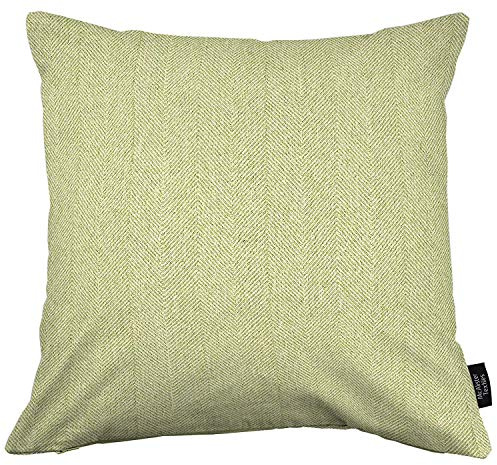McAlister Textiles Sage Green Herringbone Cushion Cover - Soft Decorative Throw Scatter Pillows for Bedroom or Living Room 43x43 Cm - 17x17 Inches
