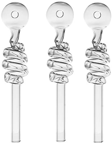 10 Stück gebogenes Glas Ölbrennerrohr Rauchwasser Kleine Rohre für Bong Zubehör mit 14cm (klar)