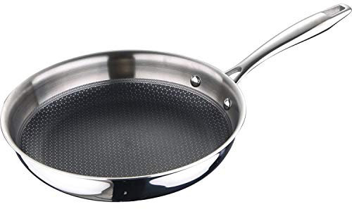 MasterPRO Hi-Tech 3 | Padella antiaderente 28 cm | Acciaio inossidabile con struttura a nido d'ape | Rivestimento 3 strati | Utensili da cucina | Adatto a tutti i piani cottura