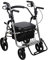 Rollator für Erwachsene, ältere Menschen, leichter zusammenklappbarer Rollator mit gepolstertem Sitz und Rückenlehne, Untersitzkorb, 4-rädriger Transportstuhl