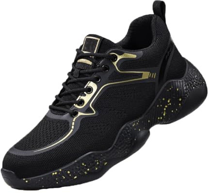 Scarpe di Sicurezza Scarpe da Lavoro Leggere da Uomo con Cuscino d'Aria Punta d'Acciaio Scarpe da Ginnastica Sportive Anti-Schiacciamento Comode EU 37-46