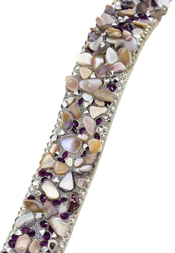 Whakano Glitter Harz Strass Bänder Selbstklebend 90cm x 2cm,Bling Strassband Aufkleberband,Dekoration Klebeband zum Basteln,Hochzeit,Party Dekor,DIY Kunsthandwerk,Geschenkdekor,Braun Lila