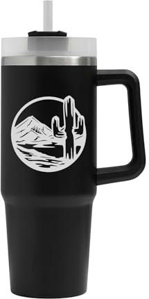 Cactus in The Dessert - Vaso grande, taza de cactus en el postre, termo aislado, taza grande