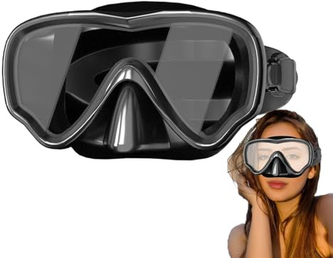 Sghtil Gafas de buceo para hombres, gafas de esnórquel antivaho, impermeables, sin fugas, suministros de esnórquel, protector ocular para mujeres, adolescentes y adultos