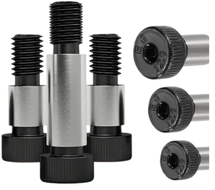 1 unidad de tornillo de cabeza hexagonal con casquillo helicoidal, hombro y rodamiento de rodillos, de acero aleado grado 12.9, diámetros M5, M6, M8 y M10 (6, 8, 10 y 12 mm).(85mm)