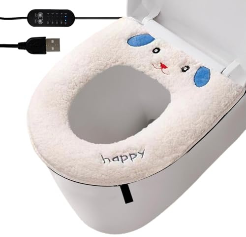 Riscaldatore per sedile del WC, con timer a 5 impostazioni di temperatura, morbido, per bagno, casa, hotel, appartamento, dormitorio, fattoria, inverno, freddo