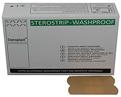 Sterostrip Hypo-allergenic Washproof Plasters, 7.5 x 2.5 cm, Pack of 100