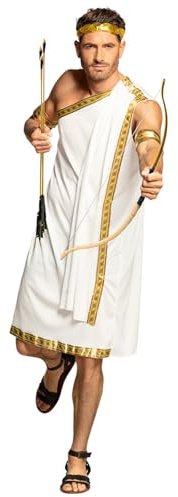 Boland Mens God of Olympus Adult Fancy Dress Costume Greek Dress Up Roman Outfit Toga White/Gold
