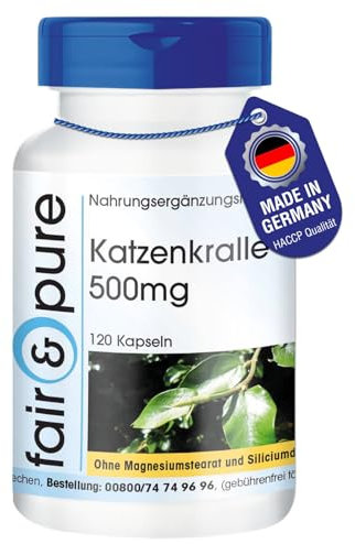 Cat's Claw Capsules 1000mg Bark Powder - Una De Gato - vegan - without magnesium stearate - 120 capsules