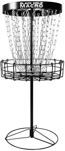 MVP Disc Sports Black Hole Macro Mini Disc Golf Basket (38 Tall Mini Basket)