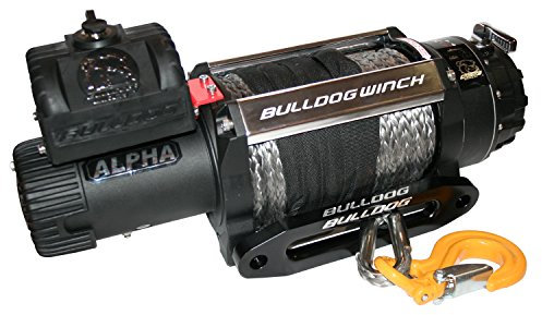Bulldog Winch Cabrestante de la Serie Alpha 10048 con Motor Enrollado de la Serie 6.8Hp (Cuerda sintética de 100 pies, guía Hawse de Aluminio Billet CNC, 15000 Libras)