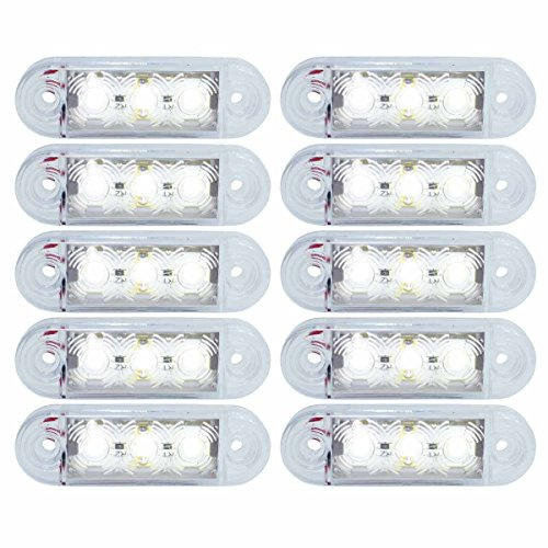 10 x 3 LED Feux de position latéraux arrière indicateur lumière lampe pour remorque, bus, SUV, caravane, camionnette