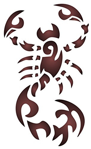 Skorpion-Schablone – 7,5 x 12,5 cm (S) – Wiederverwendbare Insekten-Tattoo-Schablone