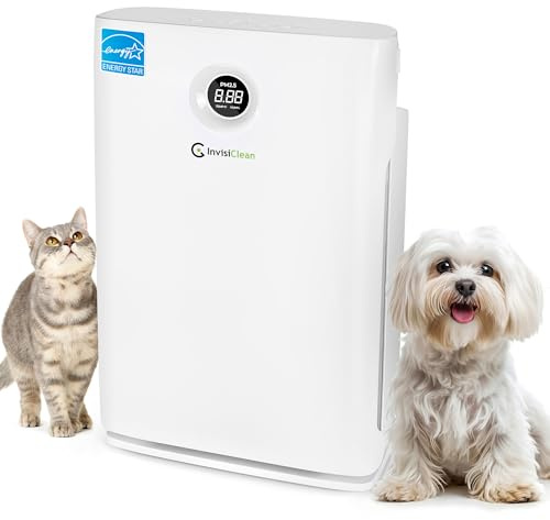 Air Purifier for Large Room, Bedroom, Home - Over 1600 Sq Ft, ZERO Ozone, UV Light, H13 Medical Grade True HEPA - Smoke, Dust, Allergies, Pet Hair Air Cleaners - InvisiClean Claro IC-4524