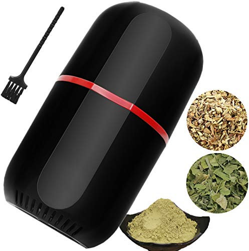 Electric Coffee Grinder by Turimon, Compact Coffee Bean Mill/Blender for Spices, Food, Nuts, Herbs - Black, 3-4.2 oz Capacity - Includes Cleaning Brush