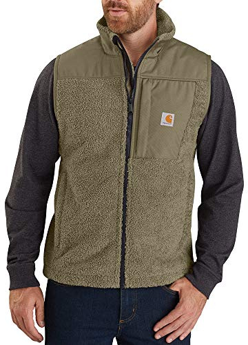 Carhartt Men's Yukon Extremes Wind Fighter Fleece Vest-Burnt Olive-X-Large
