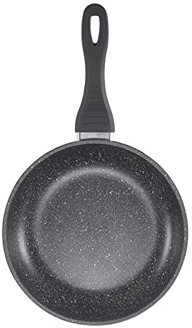 Sovereign Stone Frying Pan with Aluminium High-Tech Coating - Frying Pan - Pots & Pans, Induction Frying Pan, Stainless Steel Frying Pan, Induction Hob, Non Stick Pan (24cm)
