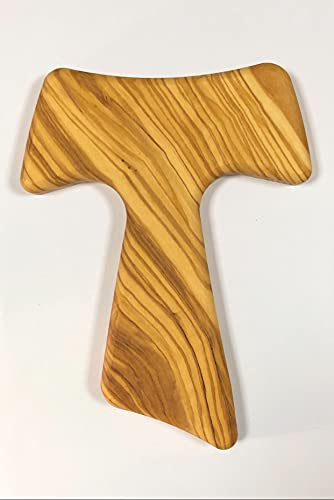 IL SOLE Tau da parete in legno di ulivo, in varie misure, con certificato di garanzia, prodotto nelle vicinanze di Assisi (PICCOLO 10X8 CM)