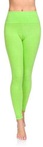 SOFTSAIL Leggings 95% Coton Leggings pour Femmes Taille Haute Longueur Totale Contrôle du Ventre Legging Pantalons Extensibles Temps Libre Relaxation Marche