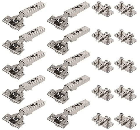 siwitec Blum CLIP top 110° Scharnier Anschr BLUMOTION vernickelt Eck 10er | CLIP-Mechanismus für werkzeuglose Montage, stufenlose 3-dimensionale Fronteinstellung